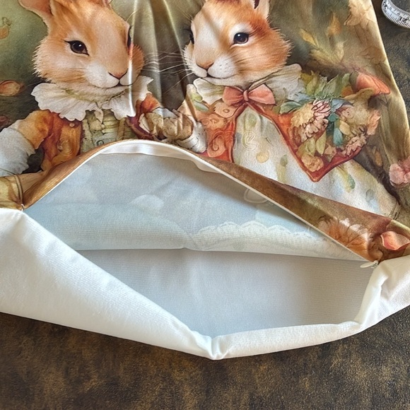 NWT Beatrix Potter Peter Rabbit inspired fairytale fantasy throw pillow cover OS - Picture 8 of 16